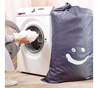 Generic Sac à Linge, Sac à Linge Voyage de Voyage Pliable Nylon Cylindre à Sale de avec Grande capacité pour Voyager Ménage (Visage souriant gris foncé)