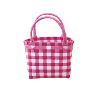 Generic Sac à Main tissé Respirant pour l'été, idéal pour la Plage, Les Pique-niques, Les Courses, Les Vacances ou Les déplacements, Rose