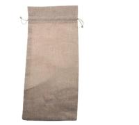 Generic Sac à Vin en Tissu Lin Simple, Housse Décorative pour Champagne avec Cordon de Serrage, pour Célébration, 12 Pièces, Bleu Clair/violet Clair/rose/noir (Beige)