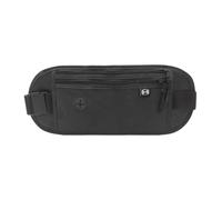Generic Sac Banane Étanche Ceinture Ajustable Pochette Oxford Multi-Compartiments Grande Capacité Fermeture Zippée Confortable Adapté pour Running Acti, Noir