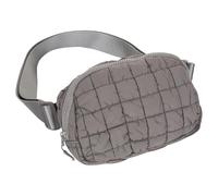 Generic Sac banane matelassé pour femme, grande capacité, sac à bandoulière plissé, couleur unie, sac à bandoulière nuage pour course à pied, cyclisme, sport, gris, 200.00x150.00x50.00mm