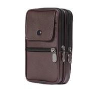 Generic Sac banane multifonction pour homme - Sac décontracté pour téléphone portable - Pochette pour clés - Sac de camping, marron, 310x70x140mm/12.2x2.76x5.51inch, Décontracté