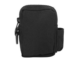 Generic Sac Banane Tactique Multifonction Nylon imperméable pour Running Camping randonnée léger résistant Noir 12x6x3cm