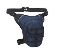 Generic Sac de Cuisse de Moto Imperméable Réglable pour L'équitation, la Randonnée, Les Déplacements Urbains, Sac de Jambe de Grande capacité (Bleu foncé)