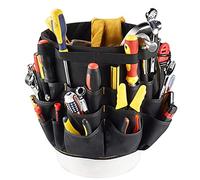 Generic Sac de Kit d'Outils de Jardinage, Seau à Outils de Jardinage Imperméable Résistant à l'usure Tissu Oxford Haute densité Robuste pour Les Entrepreneurs pour Le Jardin (Black)