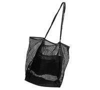 Generic Sac de Piscine à Plage en Maille Durable, Sac à Main de Voyage Multifonctionnel pour Plage Essentiel, à Bandoulière pour Femmes (Black)