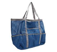 Generic Sac de Plage à épaule en Nylon Pliable Sac en File en Filet de Grande capacité étanche à Grande capacité pour Le Camping, à Main Léger à Bandoulière pour Le Parc de Pique-Nique de Plage