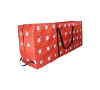 Generic Sac de Rangement Arbre de Noël Pochette Ornements Organisateur Conteneur Matière Étanche Portative avec Poignées Convient pour Stockage Déc, Tête de Père Noël rouge