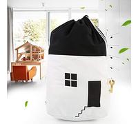 Generic Sac de Rangement de Jouets, Sacs de Jouets pour le Rangement, à Cordon pour Enfants en Toile pour de Transport Intérieur et Extérieur (WHITE)
