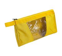 Generic Sac de rangement épais en PVC translucide avec fermeture éclair (jaune)