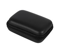 Generic Sac de Rangement Numérique, étui Portable étanche et Résistant aux Chocs pour Câble USB, écouteurs, Carte SD, 5 Couleurs Vives, Voyage au Bureau, EVA + PU, 4,5 X 3 X 1,57 Pouces (Black)