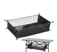 Generic Sac de rangement sous le bureau, noir, 67 x 40 x 14 cm, capacité de charge de 10 kg, organiseur de table de camping