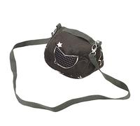 Generic Sac de Transport pour Animaux de Compagnie, Sac Portable en Flanelle Vert Noirâtre, Respirant avec Fenêtre Grillagée et Bandoulière, Idéal pour Les Petits Animaux, Cochon d'Inde, écureuil,