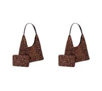Generic Sac Hobo Vintage léopard capacité fourre-Tout de Travail élégant Sac à bandoulière en Cuir de Faux cerf pour Les Femmes