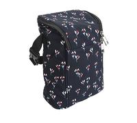 Generic Sac Isotherme Anti-fuite pour Lait Maternel pour Mamans en Déplacement, Imperméable Noir avec Motif Floral, Peut Contenir 2 Biberons de 3 L