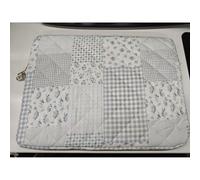 Generic Sac matelassé à imprimé Floral en Coton Minimaliste pour | Fermeture éclair en métal lisse, plusieurs tailles au choix, étui de rangement pour tablette pour les déplacements