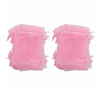 Generic Sacs à Bijoux Transparents avec Fermeture à Cordon, 100 Pièces, 10x15cm, pour Cadeaux de Fête de Mariage (PINK)