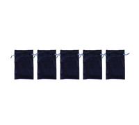 Generic Sacs Cadeaux en Velours, 5 Pièces, Pochettes de Rangement Souples avec Cordon de Serrage pour L'organisation des Bijoux et des Dés en Matériau Velours élégant (BLUE)