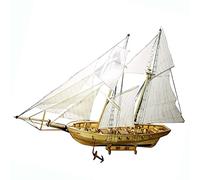 Generic Sailboat Miniature Artisanat Bois Naturel Puzzle Modèle Voilier Objet Décoratif Bateau Surface Sans Burry Voile Réaliste Adapté pour Bureau Maison