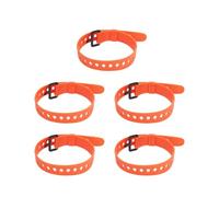 Generic Sangle D'attache de Câble Réutilisable, 5 Pièces, Organisateur Flexible et Durable pour Regrouper des Câbles, pour la Maison et le Bureau, Caoutchouc Souple, Orange
