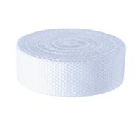 Generic Sangle en Coton Blanc épais de 25 mm, Toile en Tissu Plat pour Sacs, Bretelles de Sac à Dos, Ceintures, poignées de Sac, Colliers pour Animaux, création de projets DIY Loisirs créatifs