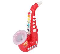 Generic Saxophone Portable pour Enfants, Jouet à Bouton Transparent, Instrument de Musique éducatif pour Développer L'intérêt pour la Musique, adapté aux Enfants de Plus de 3 Ans en Plastique (Rouge)