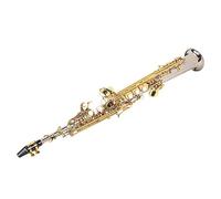 Generic Saxophone Soprano Droit Professionnel en Laiton, Beau Son orée pour Performances Professionnelles et Usage Domestique