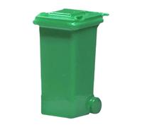 Generic Scènes Miniatures 1/64 Mini Poubelle Objets de Collection Accessoires de Photographie En Extérieur Accessoires de Maison de Poupée Figurine En Résine, Vert