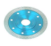 Generic Scie 4 Pouces pour Carreaux de Porcelaine, Céramique, Granit, Marbre, Brique Disque de Coupe Universel à Sec et Humide avec Dents en Forme de X, Arbre 105 Mm 22,23 Mm, 13 200 Tr/min (BLUE)