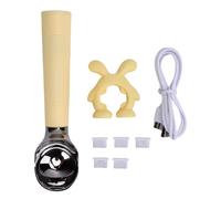 Generic Scoop de Crème Glacée Chauffée Rechargeable, Scooper de Crème Glacée au Réchauffement électrique avec Affichage à LED, Glace Dure à la Crème Glacée de qualité Zinc Chromée Chrome (2)