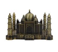 Generic Sculpture de Bâtiment Historique en Métal Modèle Taj Mahal en Bronze Vintage avec Décor du Patrimoine Culturel Mondial, pour Cadeau Souvenir de Bureau à Domicile