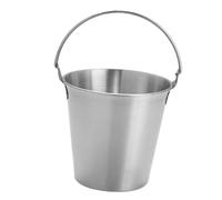Generic Seau à Glace élégant en Acier Inoxydable pour Jus de Bière, Mini Seaux pour Frites, Seau à Boissons Portable pour les Fêtes dans les à Domicile, Taille 11 X 10,5 X 8 Cm (SILVER)
