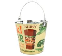 Generic Seau à Glace en Métal Refroidisseur de Bière Portable pour la Maison Bar en Plein Air, Seau à Vin Robuste pour le Camping 10x9.1x7.5in, de Fête (Tapez 2)