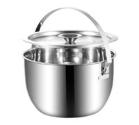 Generic Seau à Glace Inoxydable avec Couvercle Poignée Robuste Bac de Rangement pour Boissons Rafraîchisseur à Vin Fonction Isotherme et Portabilité Adapté Au, 3,5L