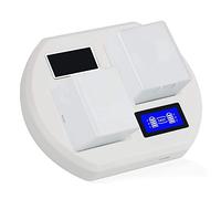 Generic SEIVI Chargeur de Batterie LCD Intelligent à Charge Rapide Double USB pour Batterie de Caméra Arlo Pro 2/Pro/Home - Matériau PC Blanc