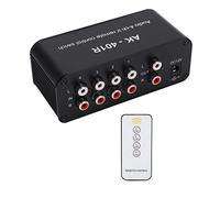 Generic Sélecteur Audio 4 en 1 avec Télécommande pour Systèmes de Son Surround, fonctionnalité Conviviale, Finition ABS élégante