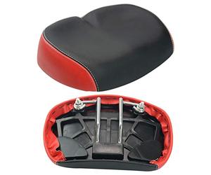 Generic Selle de Vélo Large Extra Confortable avec Ressorts en élastomère, Cuir PU Antidérapant, Ajustement Universel pour Le Cyclisme en Intérieur et en Extérieur (Rouge)