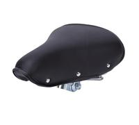 Generic Selle de Vélo Souple avec Rivets Vintage, Design Ergonomique pour Vélos d'exercice électriques Pliants Mountain City, Haute élasticité et durabilité, 1 X Tapis de Selle (Black)