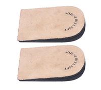 Generic Semelles Intérieures de Chaussures d'augmentation de Taille, Inserts de Levage de Talons EVA 3 Couches Marron Réutilisables Invisibles pour la Douleur au (L)
