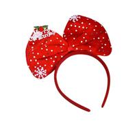 Generic Serre-tête Noël Cheveux Nœud Bandeau Décoration Neige Accessoires Matériau Pp Flexible Adapté Fêtes Noël Photos Réunions Famille Événement Cosplay, Point Rouge