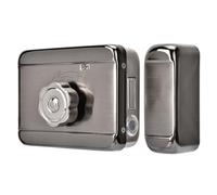 Generic Serrure de Porte électronique Argentée, Système de Verrouillage Intelligent à Double Tête avec Télécommande pour un Usage Domestique