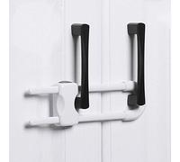 Generic Serrure de sécurité pour bébé, Serrure de Porte D'armoire Coulissante en Forme de U pour Cuisine, Large Application, de Porte D'armoire de sécurité pour Armoires, Réfrigérateurs Côte à Côte,