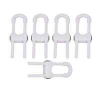 Generic Serrures à Poignée D'armoire Réglables en Forme de U, 5 Pièces, à L'épreuve des Enfants, pour la sécurité de la Maison, Matériau ABS Durable (WHITE)