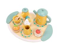 Generic Service à thé en Bois, Jouet, Jeu de Rôle Sûr et Amusant pour Développer Les Compétences de Vie des Enfants de 3 à 5 Ans, Bois D'hévéa 20,8x29,5 Cm (Jouet de Service à thé)