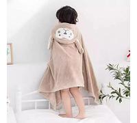 Generic Serviettes pour bébé, Serviette pour bébé pour pour nouveau-né avec une Jolie à Capuche Ultra Douce pour pour les Enfants (Café)