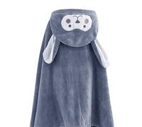 Generic Serviettes pour bébé, Serviette pour bébé pour pour nouveau-né avec une Jolie à Capuche Ultra Douce pour pour les Enfants (bleu foncé)