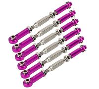 Generic Servo Links 6 Pièces Ensemble de Biellettes de Direction Réglables en Aluminium pour Accessoires de Voiture RC Améliorer Les Performances de Contrôle pour/EPX HSP ZD Racing HPI Truck Buggy