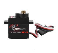 Generic Servo Numérique à Engrenages Métalliques de Haute qualité pour Avion de Voiture à Conduit Fixe 1/24 RC, 1, Kgf.cm à 4,8 V, Métal/Plastique, Noir, 13,5 G, 3 Bras, Servo S0009M pour Avion RC