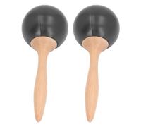 Generic Shaker Maracas avec Manche en Bois, 2 Pièces, Instruments de Percussion à Main pour Concerts et Fêtes, Conception Durable (couleur bois noir)