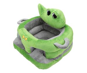 Generic Siège bébé en Peluche, Chaise de Sol en Forme D'animal de Dessin animé Mignon pour Nourrissons et Tout-petits, 1700g, Unisexe (GREEN)